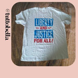 NWOT Charlie Hustle Liberty & Justice For All T-shirt XL